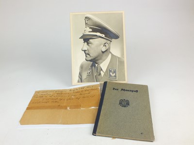 Lot 304 - The Der Ahnenpass  of Obereichsleiter Kreisleiter Dr. Arthur Kolb