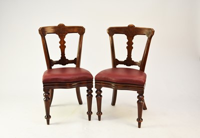 Lot 728 - A set of six mahogany dining chairs