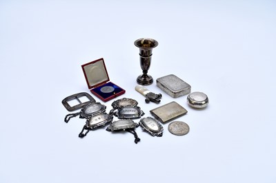 Lot 13 - A small collection of silver and plated wares