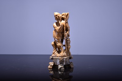 Lot 67 - A group of eight Chinese soapstone figures of immortals