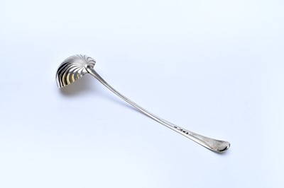 Lot 15 - A George III silver soup ladle