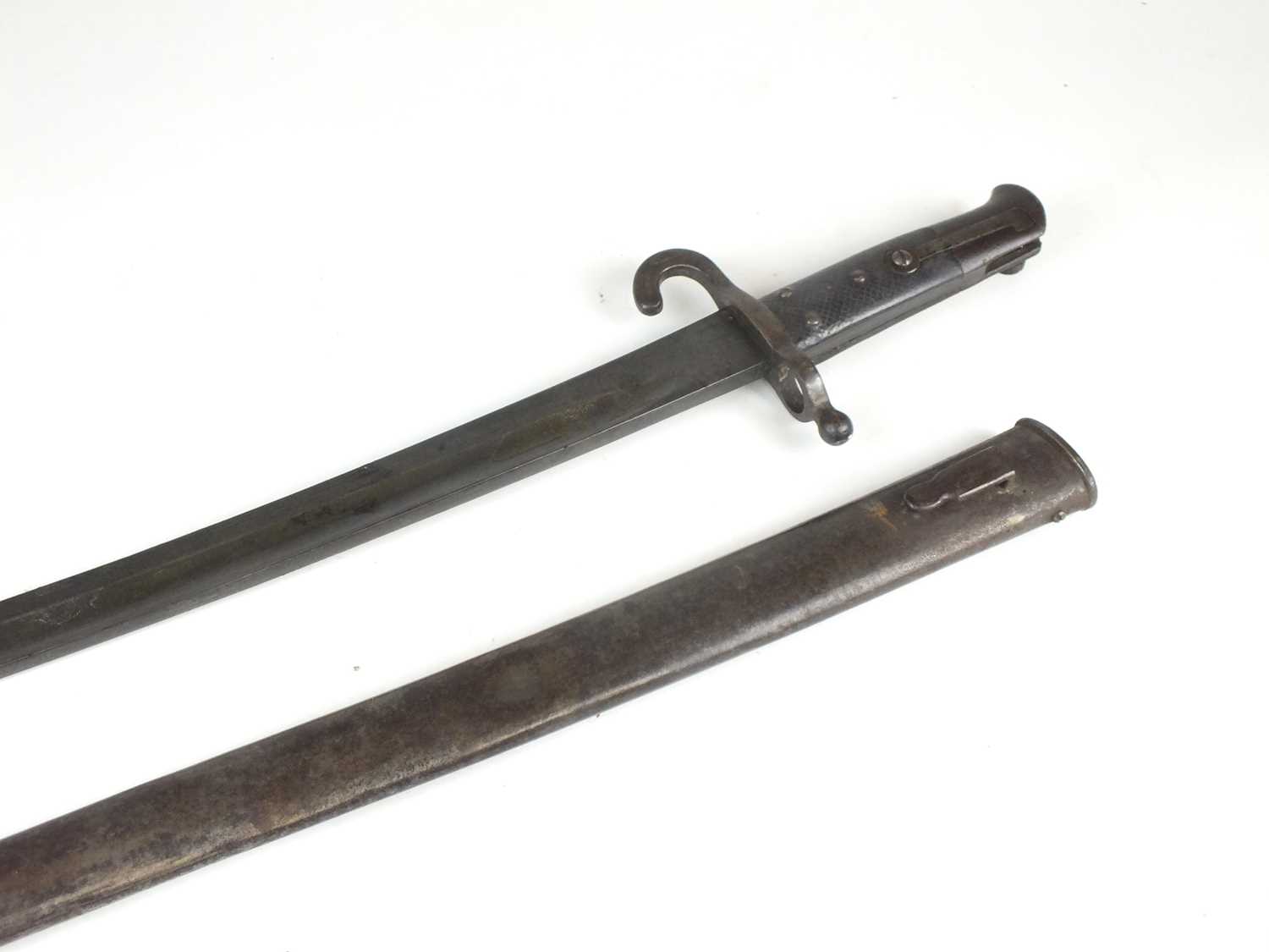 Lot 196 - Austrian Model 1867 Werndl rifle bayonet, un-shortened