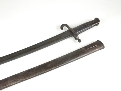 Lot 196 - Austrian Model 1867 Werndl rifle bayonet, un-shortened