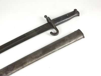 Lot 196 - Austrian Model 1867 Werndl rifle bayonet, un-shortened