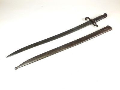 Lot 196 - Austrian Model 1867 Werndl rifle bayonet, un-shortened