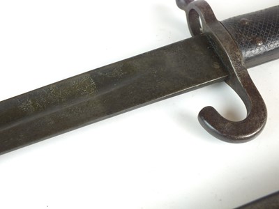 Lot 196 - Austrian Model 1867 Werndl rifle bayonet, un-shortened