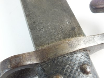 Lot 196 - Austrian Model 1867 Werndl rifle bayonet, un-shortened