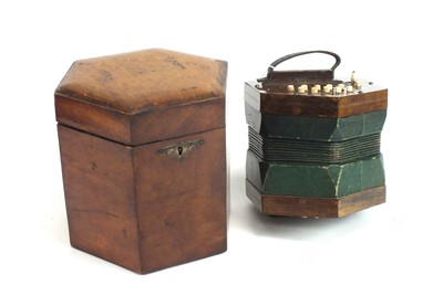 Lot 465 - A Campbell 'Nonpareil' concertina in wood case