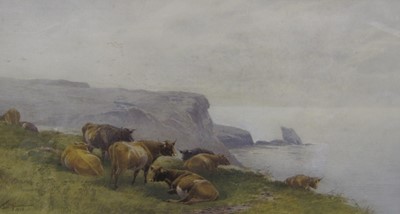 Lot 261 - Tom Rowden (1842-1926) At Berry Head, signed and dated 1902, watercolour