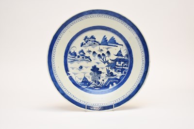 Lot 387A - A Chinese blue and white dish, Qing Dynasty