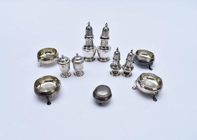 Lot 29 - A collection of silver cruets