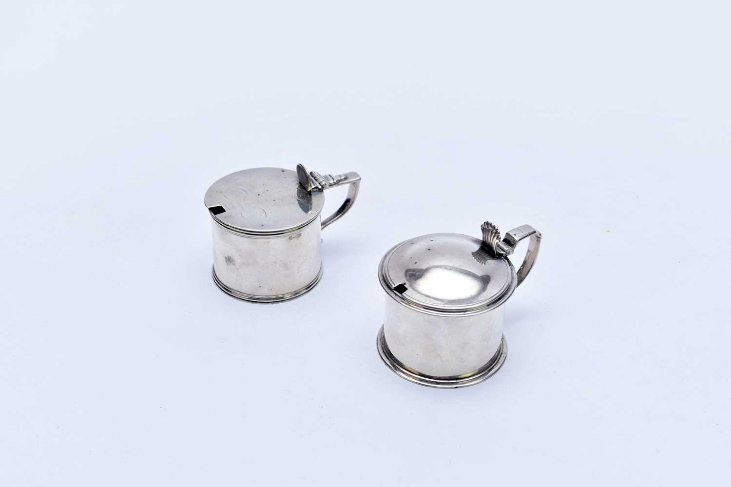Lot 98 - Two Victorian silver drum mustards