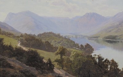 Lot 301 - Edwin Henry Holder (1847 - 1922), A mountainous lake landscape; and A river landscape