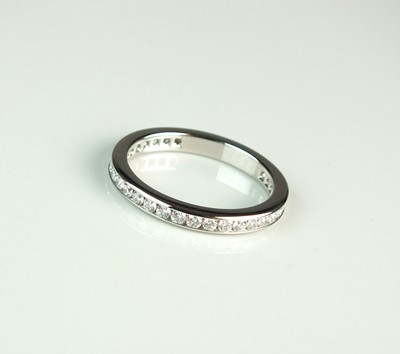 Lot 36 - A Tiffany & Co platinum diamond set eternity ring
