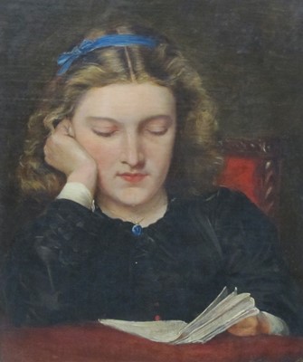 Lot 304 - Attributed to John Griffiths (1837-1918), A Girl reading