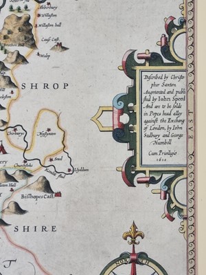 Lot 1054 - SPEED, John, Map of the Countye Palatine of Chester