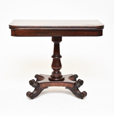 Lot 706 - A Mid-Victorian mahogany fold-over tea table