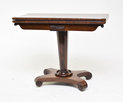 Lot 697 - An early Victorian rosewood veneered card table