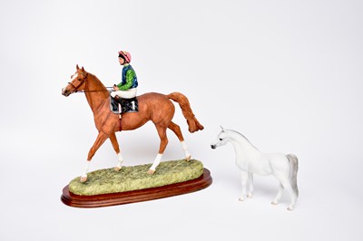 Lot 422 - Border Fine Arts 'On Parade Chestnut' Jockey and a North Light Arab Stallion