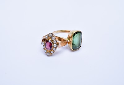 Lot 112 - Two stone set rings