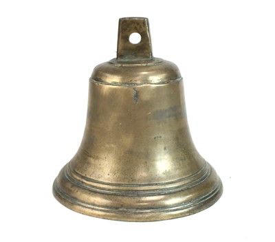 Lot 572 - A brass church or school bell