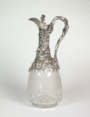 Lot 7 - A Victorian silver mounted glass decanter