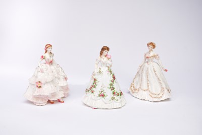 Lot 449 - Three Royal Worcester limited edition ladies