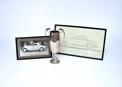 Lot 103 - A silver presentation trophy cup for Eastbourne Concours D Elegance 1933