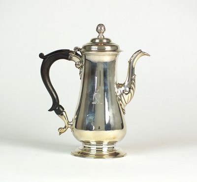 Lot 75 - A George II silver coffee pot