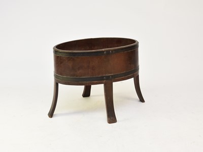 Lot 533 - A 19th century coopered mahogany jardiniere