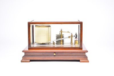 Lot 287 - An Edwardian mahogany barograph