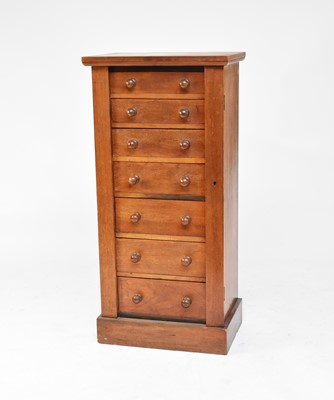 Lot 724 - A 19th century mahogany Wellington Chest