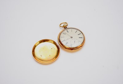 Lot 219 - An 18ct gold full hunter pocket watch