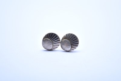 Lot 173 - A pair of Georg Jensen silver earrings