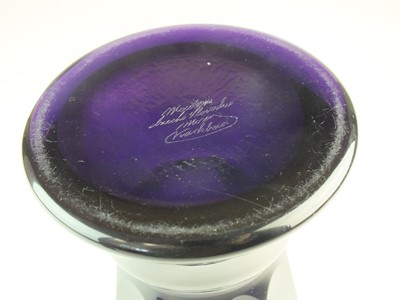 Lot 245 - Moser Karlsbad amethyst glass vase, circa 1920