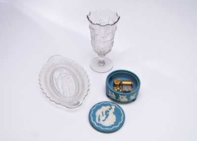 Lot 357 - Opera Interest, Gilbert and Sullivan - H.M.S Pinafore EAPG glass and Franklin Mint music box