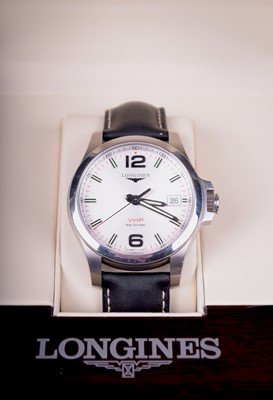 Lot 119 - Longines: A gentleman's stainless steel Conquest VHP wristwatch