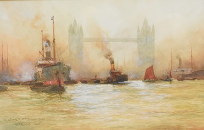 Lot 289 - William Minshall Birchall (1884-1941). The Gateway to London, London Bridge