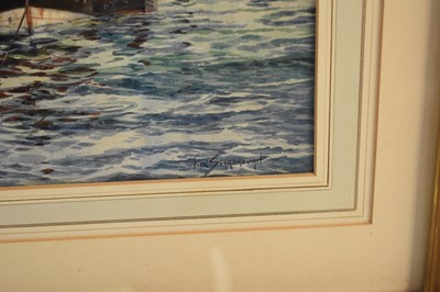 Lot 218 - Frank W Scarbrough (British 1860-1939). Fishing Boats, Whitby Harbour