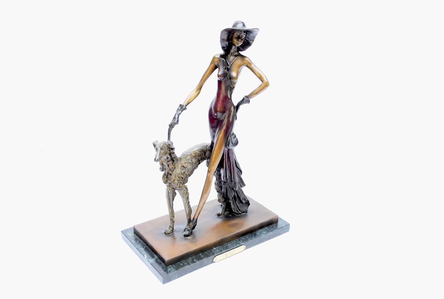 Lot 519 - After Louis Icart, 'The Aristocrat', a bronze figure