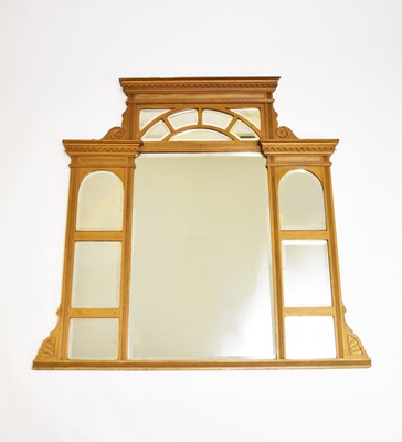 Lot 745 - A late Victorian giltwood overmantel mirror