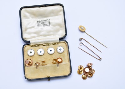 Lot 156 - A collection of studs and stick pins