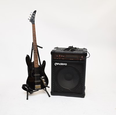 Lot 605 - An Epiphone bass guitar and Carlsbro amplifier