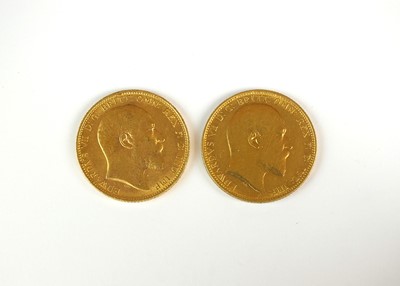 Lot 169 - Two Edward VII sovereigns