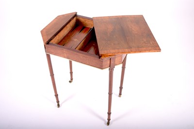 Lot 330 - A George IV mahogany games table, with a 19th century bone chess set (2)