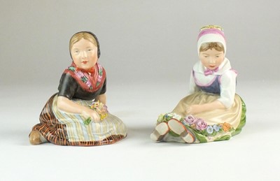 Lot 260 - A pair of Royal Copenhagen figures of Sealand and Faro