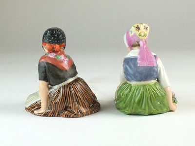 Lot 260 - A pair of Royal Copenhagen figures of Sealand and Faro