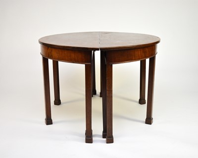 Lot 675 - A 19th century mahogany D-end extending dining table