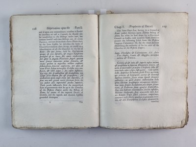 Lot 1058 - NEWTON, ISAAC, Observations Upon the Prophecies of Daniel, and the Apocalypse of St. John