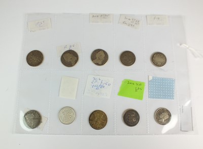 Lot 194 - A collection of shillings